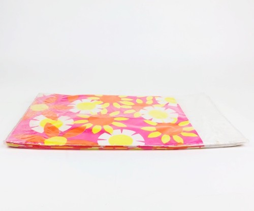 Mantel/cubierta de papel vintage - flores pop mod rosa amarillo naranja blanco - Imagen 9 de 10
