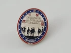 Veterans Never Forget WWI 1914-1918 Some Gave All Red Poppy Enamel Oval Pin
