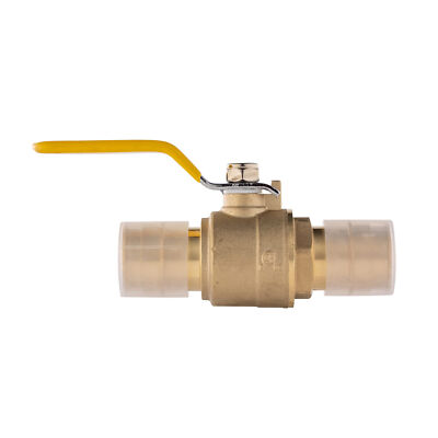 EFIELD 1" PEX Expansion Ball Valve, Yellow (Lead Free