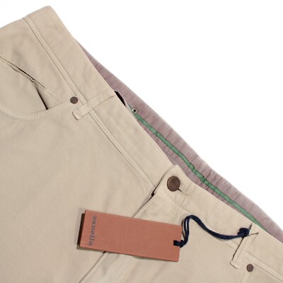 Zanella NWD Martin Cotton Blend 5 Pocket Jean Cut Pants Size ~42 US In Beige