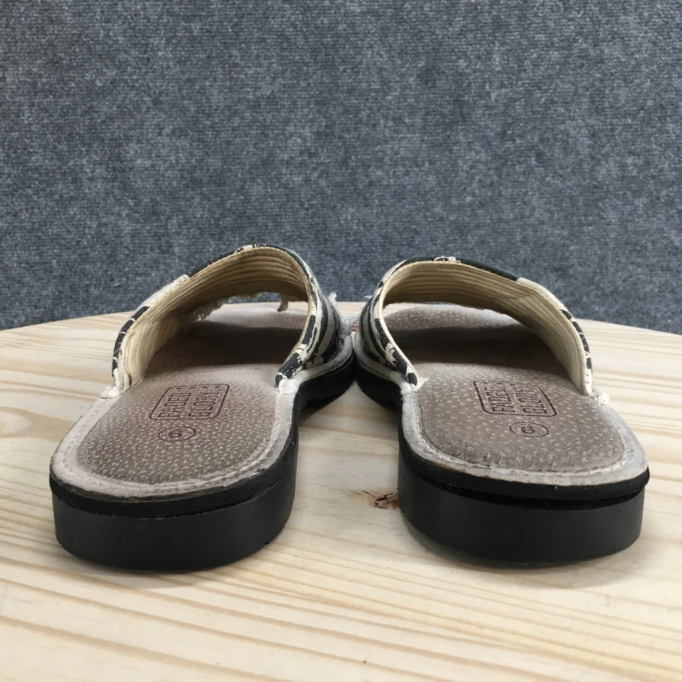 Faded Glory Sandals Womens 9 Kona Slide White Slip On Open Toe Comfort Casual - Image 2 of 4