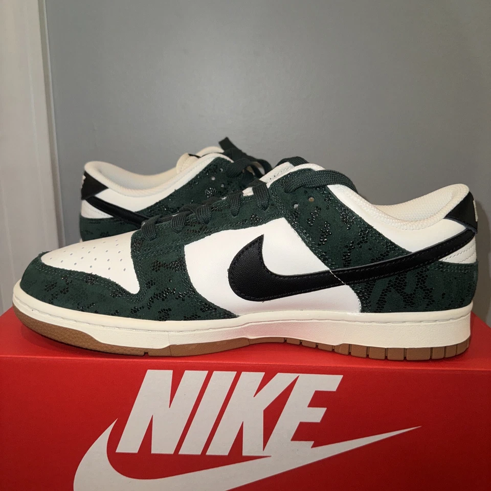 Size 11.5 - Nike Dunk Low Green Snake W - Image 2 of 4