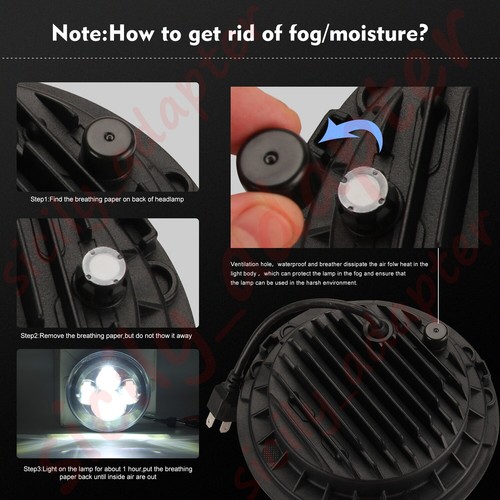 Faro LED 7" + Luces de paso de 4,5" para Harley Davidson Electra Glide Classic - Imagen 5 de 12