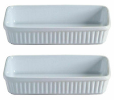 2x Mason Cash Rectangular Oven Baking Cooking Roasting Dish Tray - 18cm x 12cm