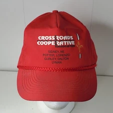 VTG Crossroads Cooperative CO-OP Snapback Hat Baseball Cap Farming Logo Nebraska