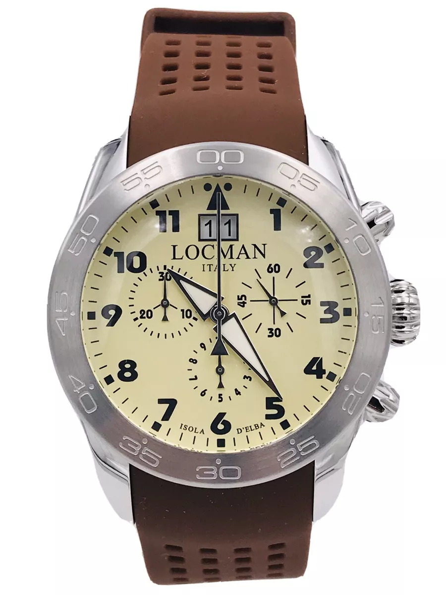 Locman Island of Elba Crono 43mm 460PCHN/535 Titanium Watch Very Discounted New