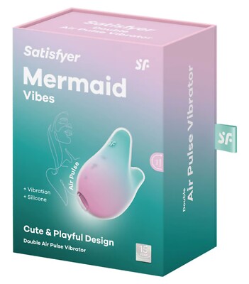 Satisfyer Mermaid Vibe Mint Pink - Silicone Clitoral Double Air Pulse Vibrator