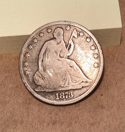 1873 P Seated Liberty Half Dollar Variety Closed 3 Good+