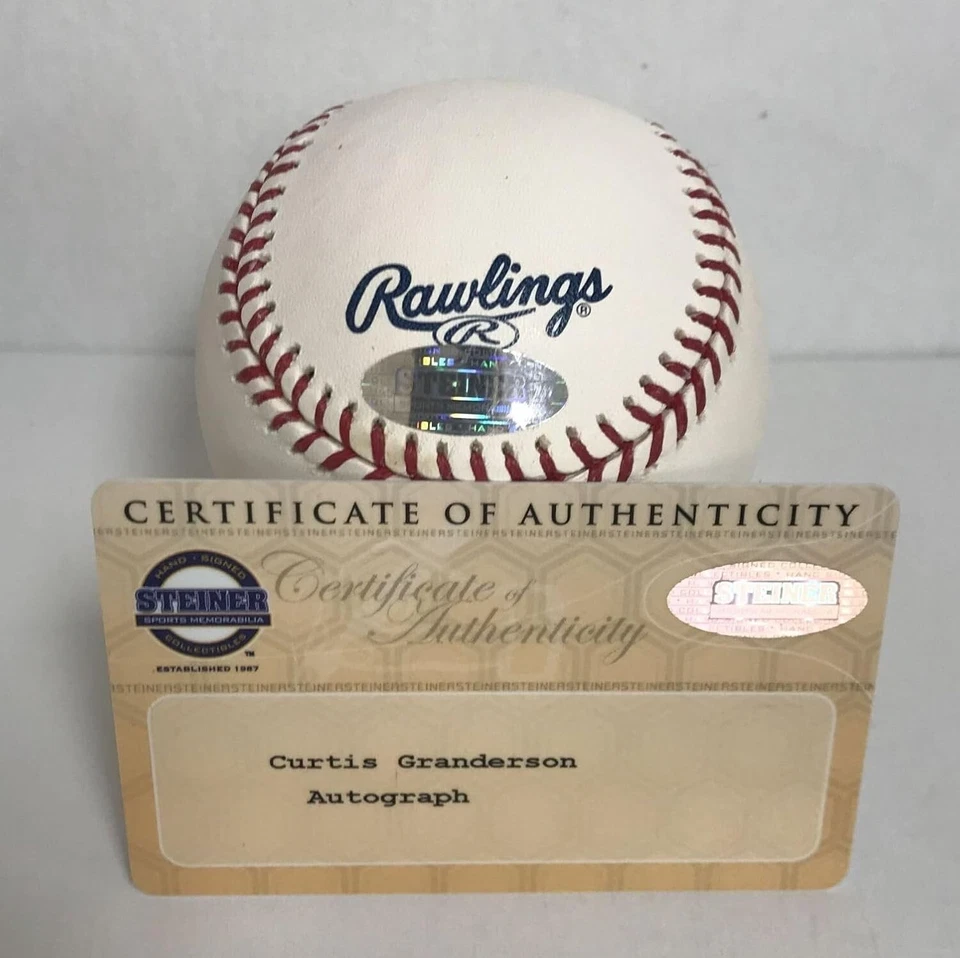 Béisbol OML Oficial de Grandes Ligas Firmado por Curtis Granderson: Steiner Foto 2 de 3