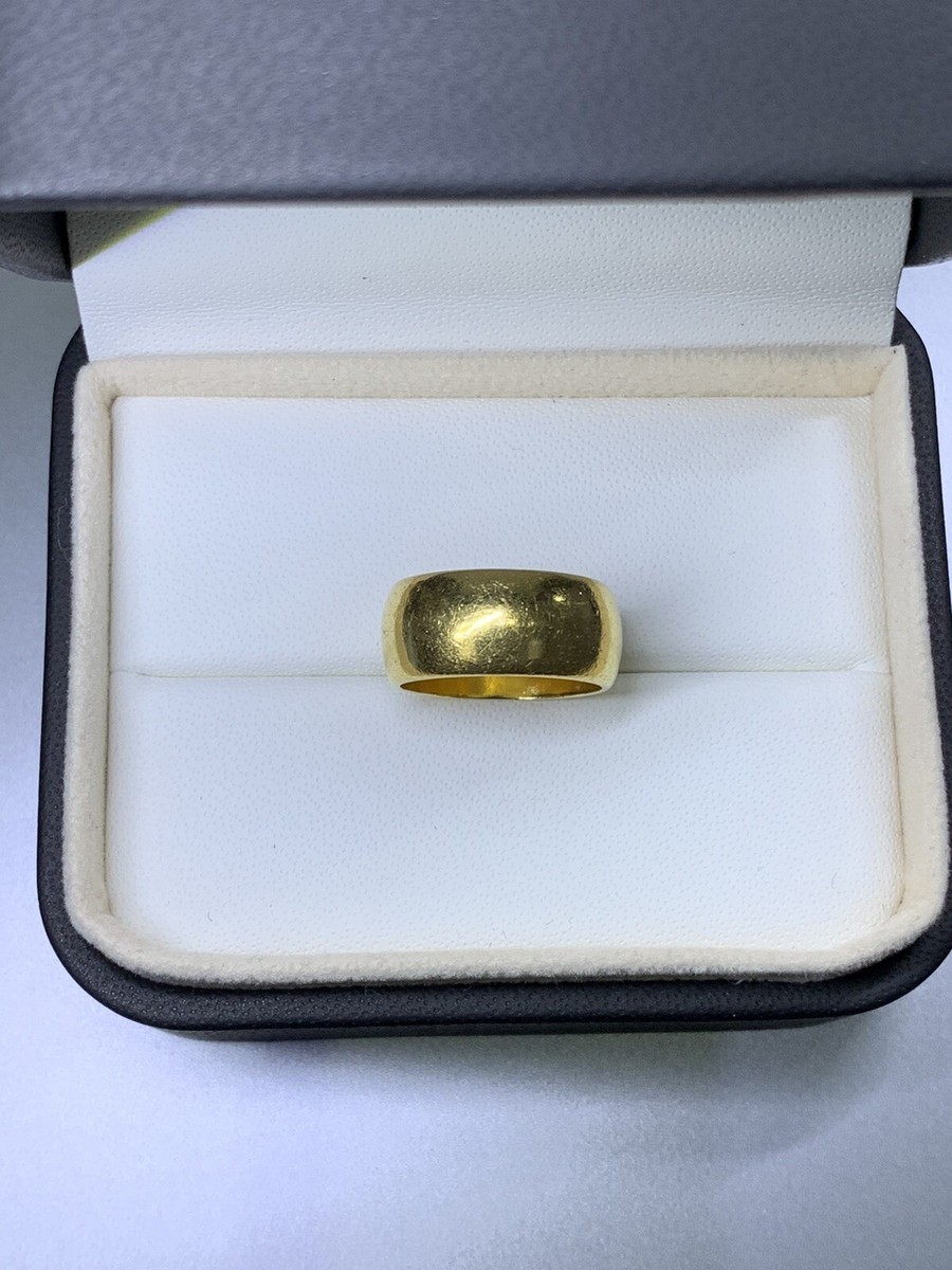 22ct Yellow gold chunky wedding band Indian Asian wedding ceremony
