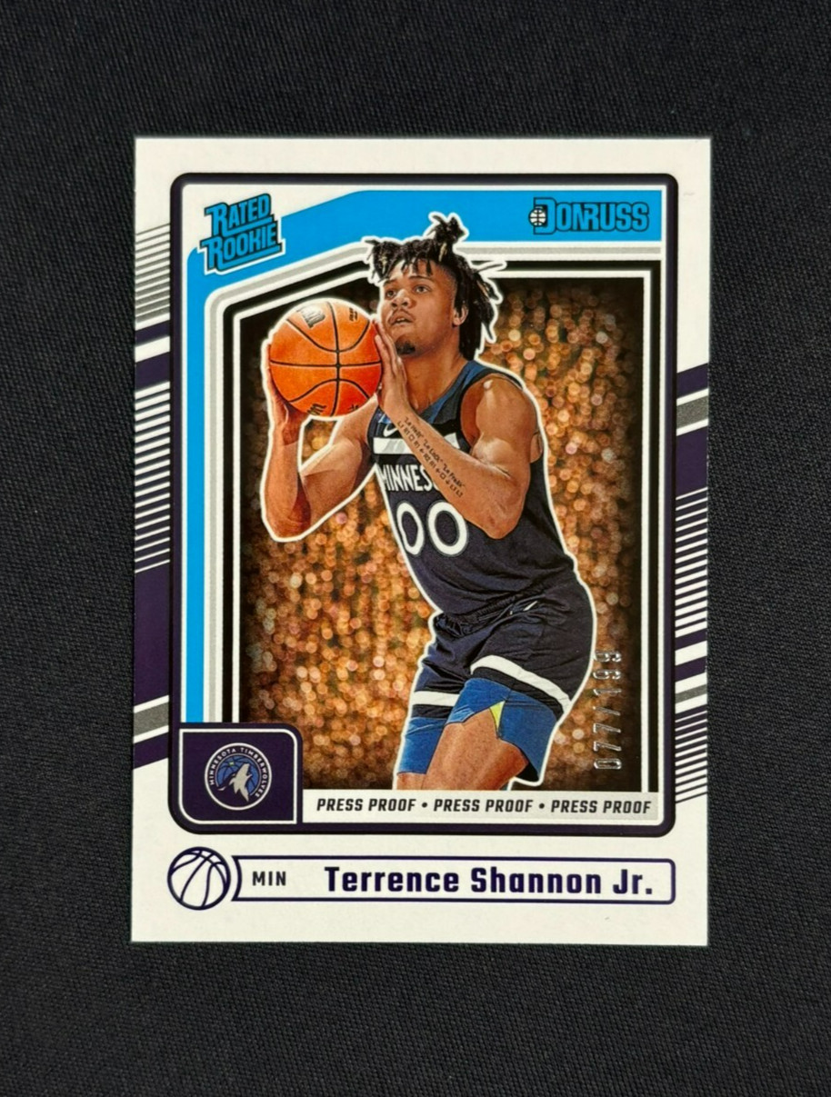 2024-25 Panini Donruss Terrence Shannon Jr Purple Press Proof Rookie /199 #226
