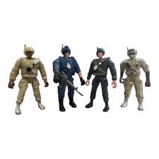 Soldier 5” Action Figures SWAT Military Combat Poseable Kid Connection Lot Of 4
