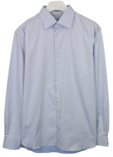 SUITSUPPLY Egyptian Cotton Slim Fit Formal Shirt Men's UK 45 Button Up Blue