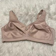Glamorise 42C Bra Beige Magic Lift Active Support Wireless Back Closure 1005
