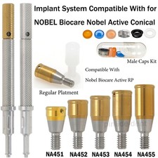 Dental for Nobel Biocare Active Locator Abutment RP 1-5mm Male Cap Kit Removable