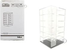 SHOWCASE LARGE 24 CAR DISPLAY DESKTOP SPINNER FOR 1/64 SCALE MODEL CARS MJ19032