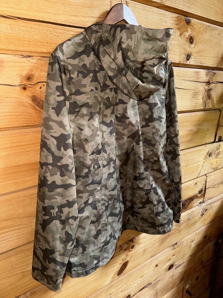 Columbia Omni Tech Camo Hooded Full Zip Womens Windbreaker Rain