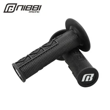 NIBBI Racing Motorcycle Lock-On Rubber Hand Grips Motocross Dirt Pit Bike Black