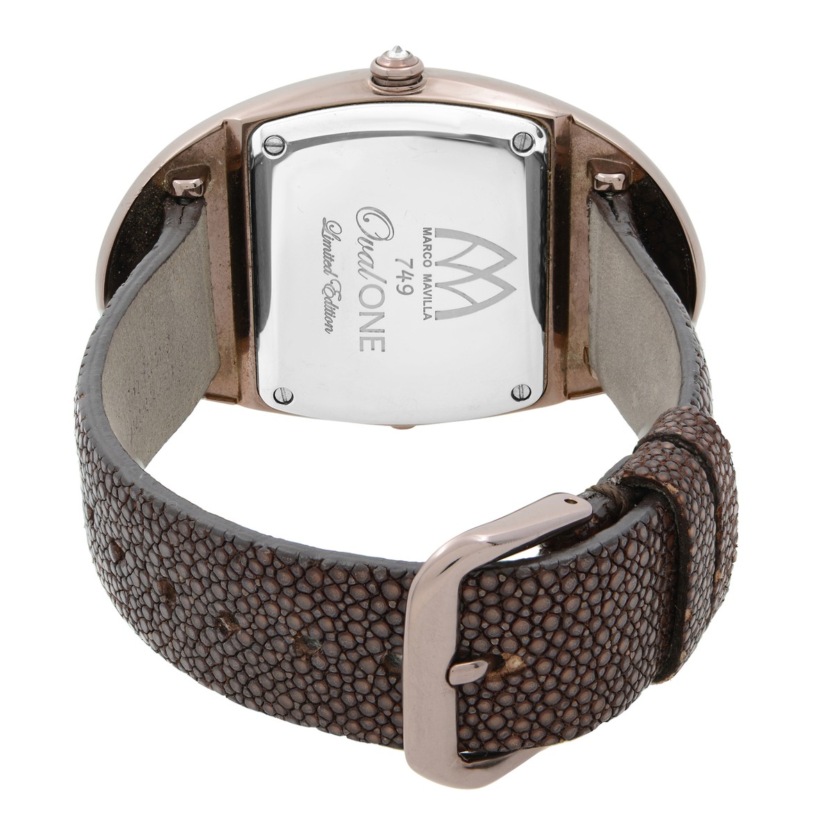 Marco Mavilla Oval One Stainless Steel Diamond Digital Dial Quartz 