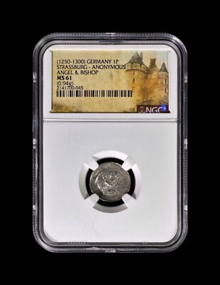 GERMANY. 1140, Denier, Silver - NGC MS61 - Alsace, Strasbourg