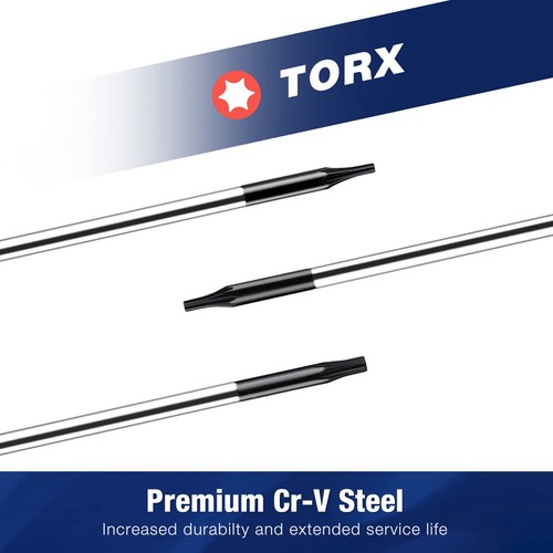 WORKPRO 12-in-1 Torx Screwdriver Set T3 T4 T5 T6 T8 T10 Torx Bit Screwdrivers - Picture 9 of 12