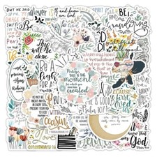 50 Pack of Bible Quote Stickers for Laptop/Water Bottle/Phone Case