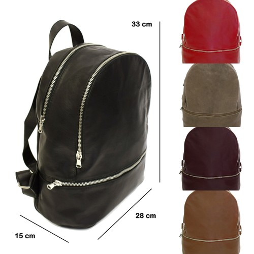 zaino-donna-pelle-rosso-moda-artigianale-italiano-piccolo-leggero