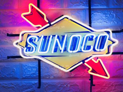 Sunoco Gas Gasoline Motor Oil Car 20''x16'' Neon Sign Light Lamp HD Vivid Printing