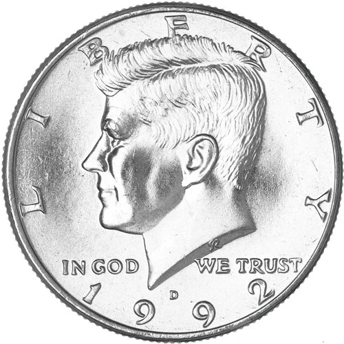 1992 D Kennedy Clad Half Dollar Uncirculated Coin