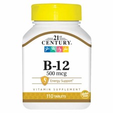 Vitamin B-12 110 Tabs 500mcg by 21st Century