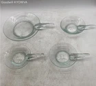 Set Of 4 Mid Century Modern Art Glass Snack Servers Blenko Style 969m