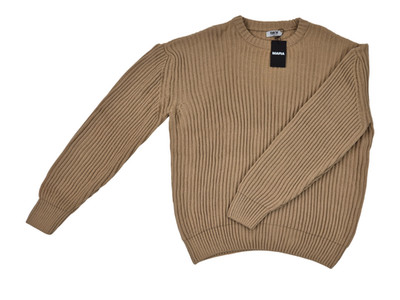 Kleidermafia Herren Oversized Strick Pullover XXL / 2XL Knit Sweater Beige