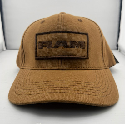 Dodge Ram Patch Structured Baseball Style Hat, Adult, Brown