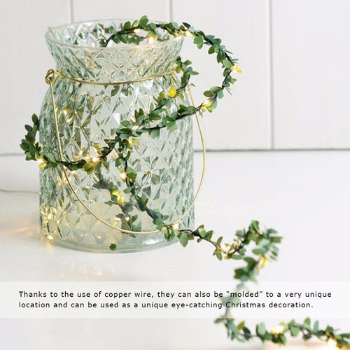 (Warm White)30 LED /9.8ft USB Charging Rattan Fairy String Light Christmas - Bild 14 von 14