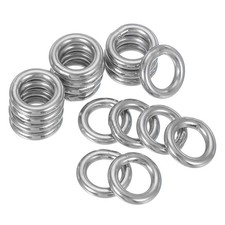 18PCS 0.6" Metal O Ring 304 Stainless Steel Welded O Rings 3x15mm