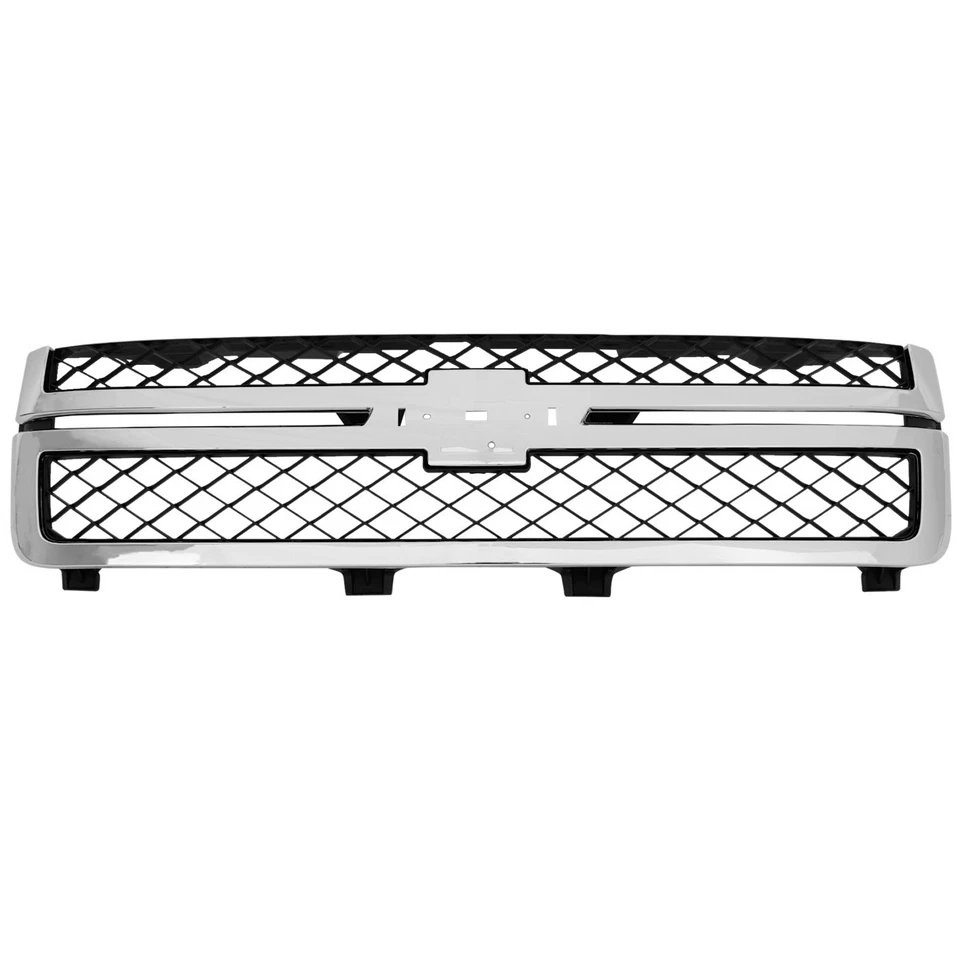 Grille Assembly For 2011-14 Silverado 2500 HD Silverado 3500 HD Black and Chrome - Image 2 of 4