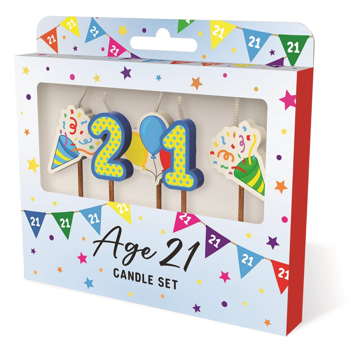 21st Milestone Candles Happy Birthday Age Number Cake Topper Party Decoration