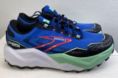 Brooks Caldera 7 Men's Size 10 Victoria Blue/Black Mesh Trail Running Sneakers
