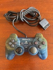 Sony PlayStation 2 Dual Shock Controller SCPH-10010 Clear Blue