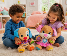 Fisher-Price Laugh Learn Interactive Plush Dog Stuffed Animal Set girl/boy