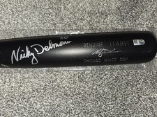 Nicky Delmonico Chicago White Sox Autographed Game Used Bat hz586089 2/21/18