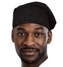 All Black Embroidered Adebo Hat-DPH660  African Fashion  Dupsie's