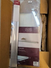 Glacier Clear Glass Shelf with Silver Bracket Shelf Kit (24 in x 8 in)