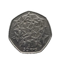 1998 50P FIFTY PENCE COIN 25 YEARS EU STARS FREEPOST