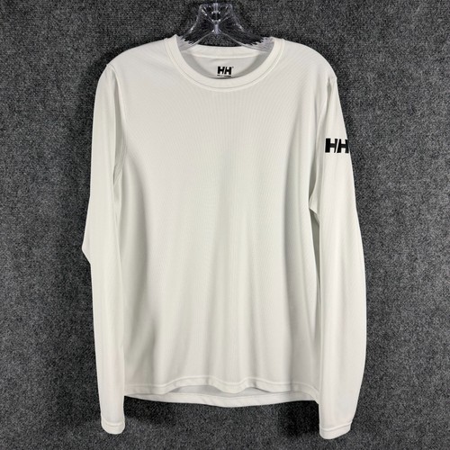Helly Hansen 48364 Mens Medium White UPF 50+ Long Sleeve Performance Shirt