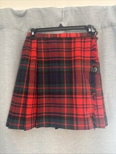 Vintage JC Penney Fashions Red Tartan Plaid Wool Wrap Skirt ILGWU Union Made USA