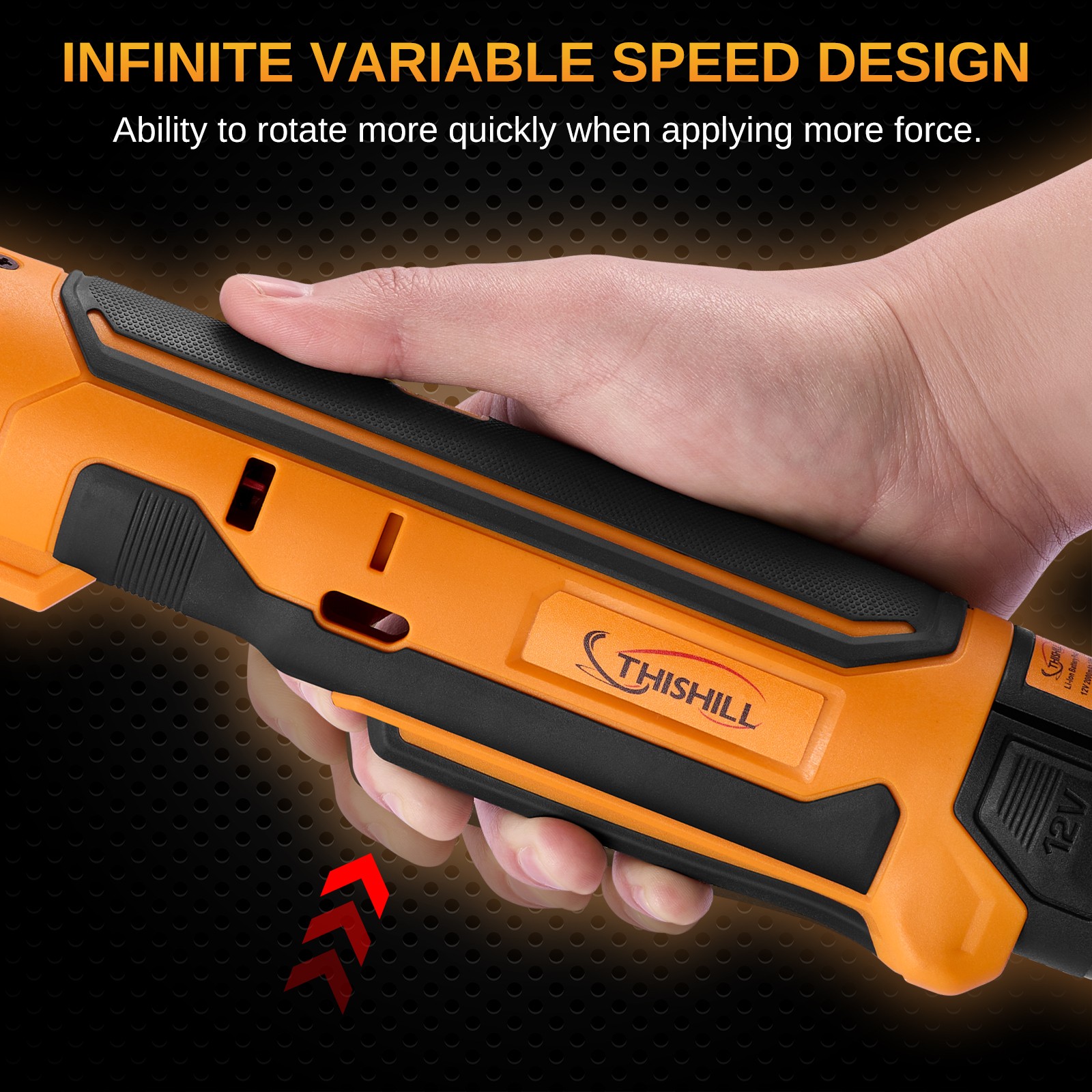 Thishill 3/8"  Ratchet Wrench Set 7 Sockets and Charger for Automobile Engine