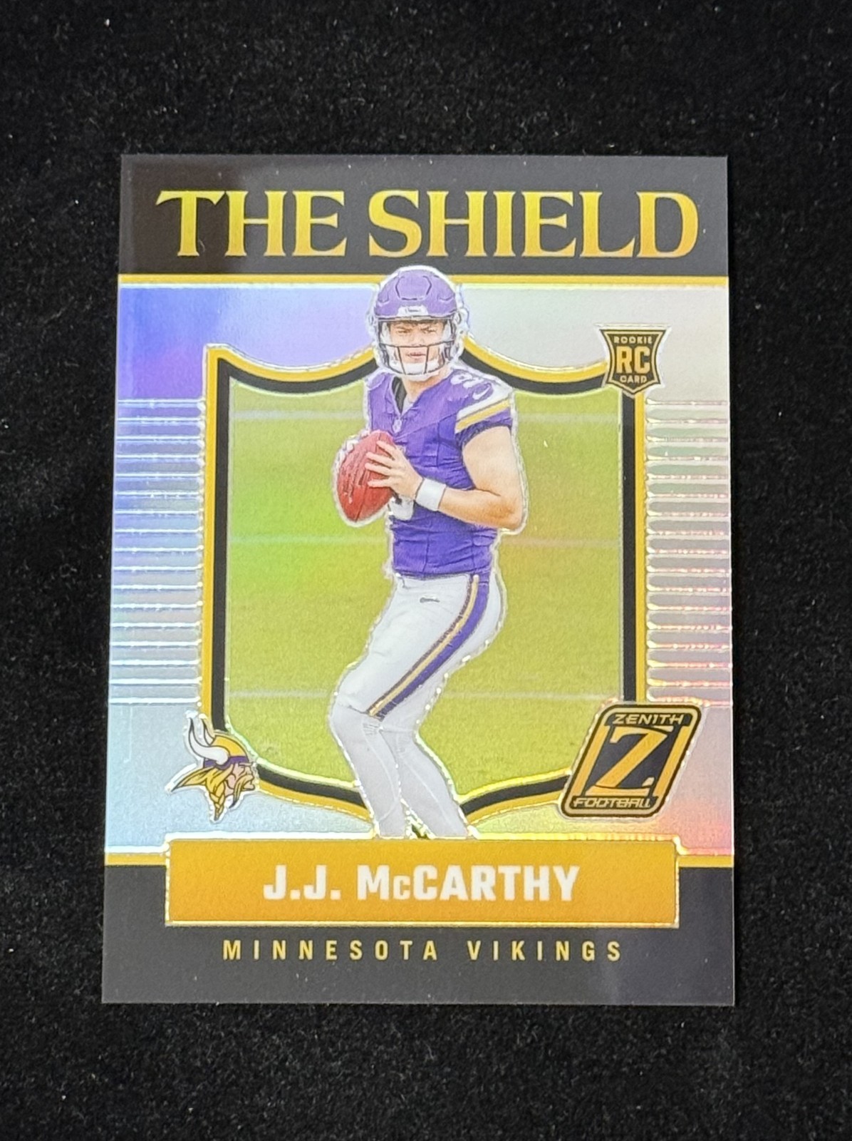 2024 Panini ZENITH - THE SHIELD J.J. McCarthy #10 Rookie CASE HIT
