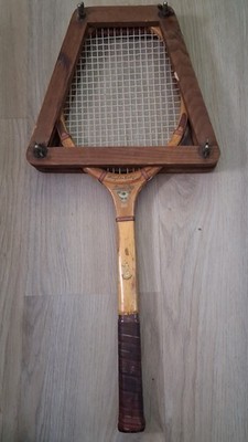 Antique Wright & Ditson Davis Cup Fibre Sealed Wood Tennis Racquet Racket