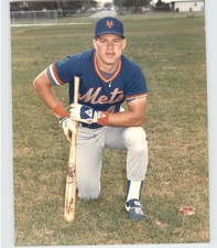 NEW YORK Mets BASEBALL Player LENNY DYKSTRA Rookie Color Type 1 1980s Photo